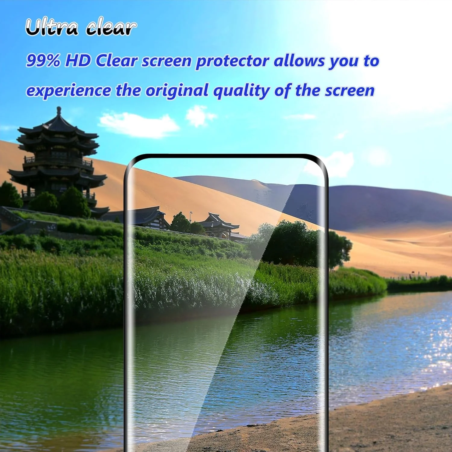 محافظ صفحه نمایش شیشه ای حرارت دیده Fyqzio [بسته 2+2] سازگار با Honor 200 5G و دوربین، بدون حباب، سختی 9H، ضد خش، خمیده سه بعدی، محافظ صفحه نمایش HD برای Honor 200 5G