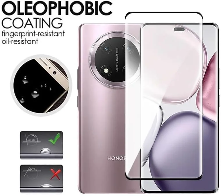 محافظ صفحه نمایش شیشه ای کجوتراو سازگار با گوشی آنر X9C، بسته 2 عددی، به همراه محافظ لنز دوربین محافظ صفحه نمایش شیشه ای کجوتراو سازگار با گوشی آنر X9C، بسته 2 عددی، به همراه محافظ لنز دوربین