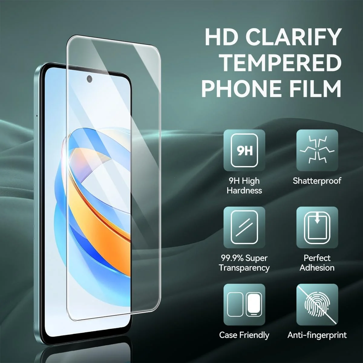 محافظ صفحه نمایش شیشه ای حرارت دیده [بسته 3 عددی] T Tersely برای گوشی Honor X7b 5G، سازگار با قاب، فوق العاده شفاف، ضد خرد شدن، فیلم ضد خش برای محافظت بیشتر