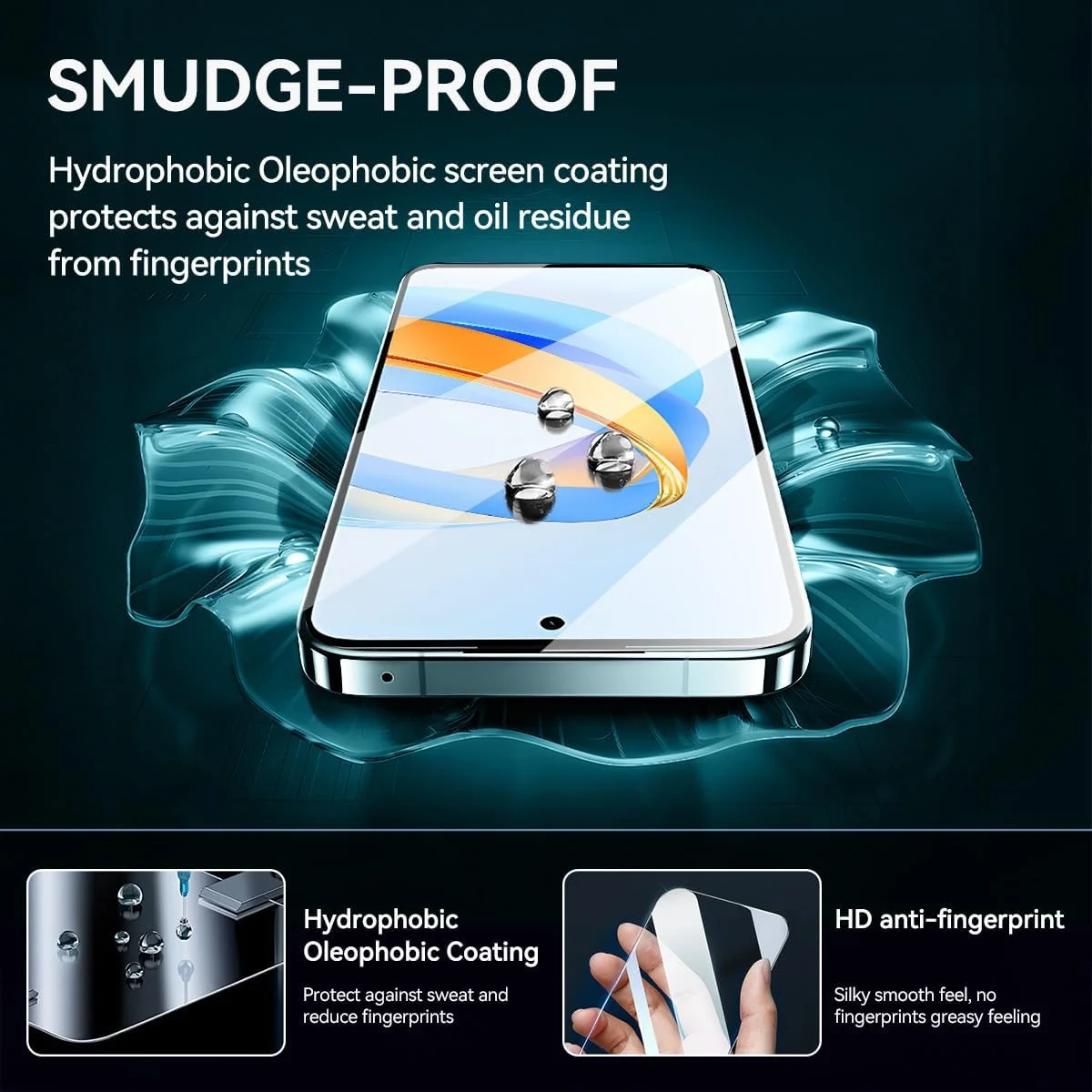 محافظ صفحه نمایش شیشه ای حرارت دیده [بسته 3 عددی] T Tersely برای گوشی Honor X7b 5G، سازگار با قاب، فوق العاده شفاف، ضد خرد شدن، فیلم ضد خش برای محافظت بیشتر