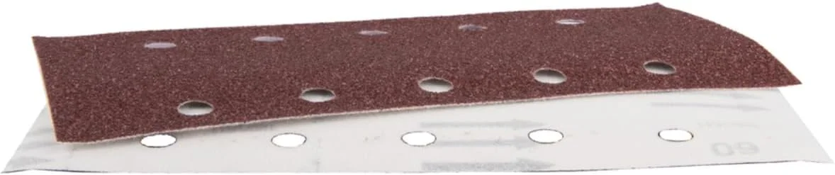 کاغذ سنباده ماکیتا P-33180، ابعاد 115x229 میلی‌متر، زبری 60، چسبی (Velcro)، 10 سوراخ، 10 عدد