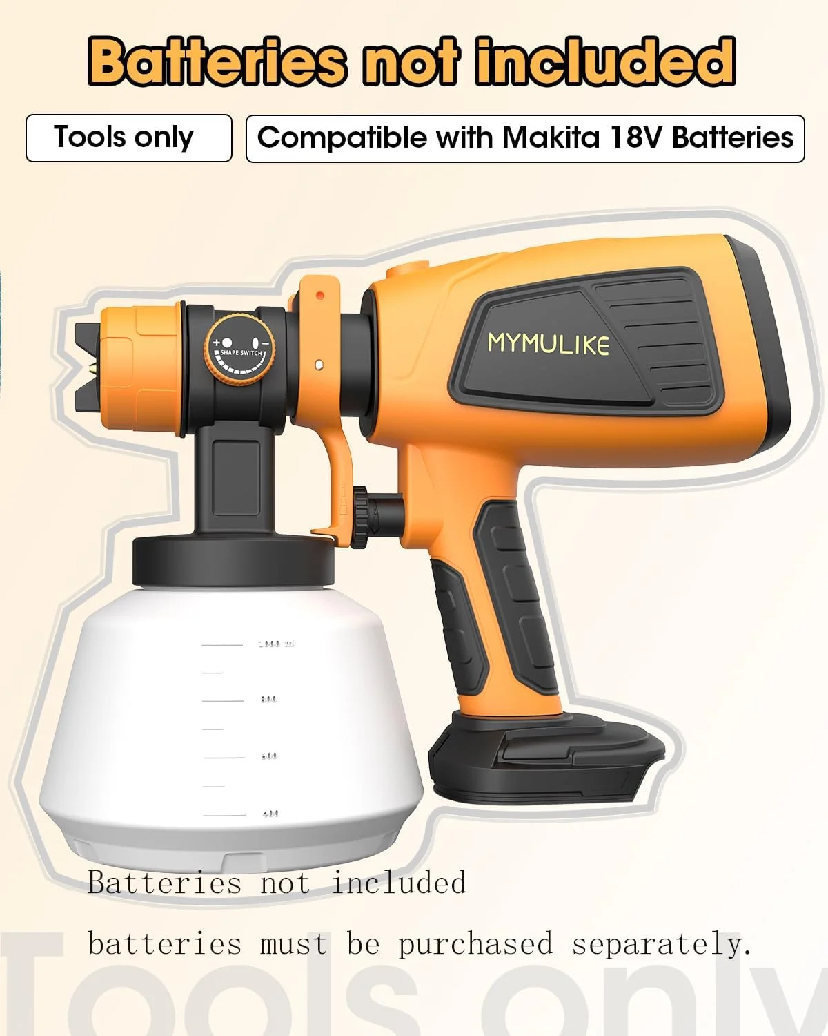 دستگاه رنگ پاش شارژی مایمولایک، سازگار با باتری ماکیتا، دارای 5 نازل مسی و 3 الگو برای مبلمان، کابینت، حصار، دیوار، درب، صندلی باغ (باتری شامل نمی شود) دستگاه رنگ پاش شارژی مایمولایک، سازگار با باتری ماکیتا، دارای 5 نازل مسی و 3 الگو برای مبلمان، کابینت، حصار، دیوار، درب، صندلی باغ (باتری شامل نمی شود)