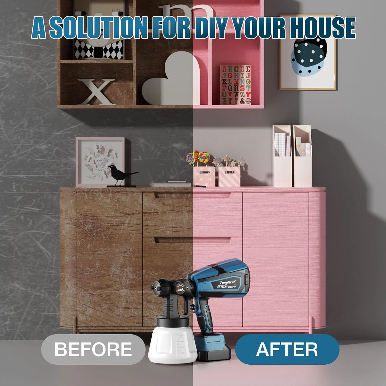 دستگاه رنگ پاش شارژی برای باتری 18 ولت Makita LXT Li-ion، تفنگ رنگ پاش 200 وات با موتور براشلس، 3 نازل مسی و مخزن 1000 میلی لیتری، تفنگ اسپری برای رنگ آمیزی سقف، حصار، دیوارها (بدون باتری) دستگاه رنگ پاش شارژی برای باتری 18 ولت Makita LXT Li-ion، تفنگ رنگ پاش 200 وات با موتور براشلس، 3 نازل مسی و مخزن 1000 میلی لیتری، تفنگ اسپری برای رنگ آمیزی سقف، حصار، دیوارها (بدون باتری)