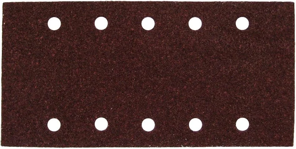 کاغذ سنباده ماکیتا P-33249، 115 x 229 میلی متر، گرید 240، چسبی (Velcro)، 10 سوراخ، 10 عدد