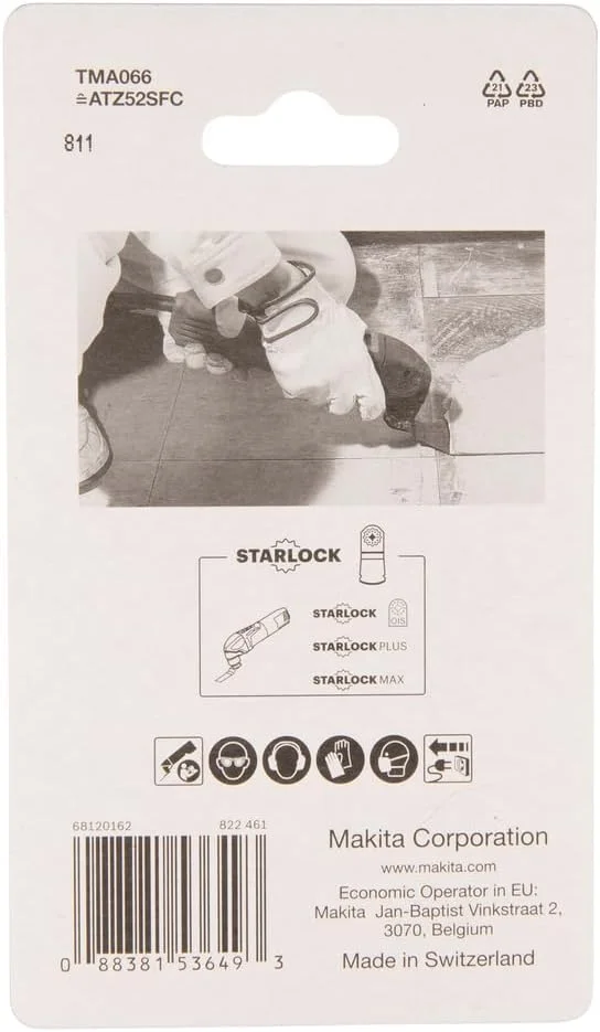 تیغه خراشنده 52 میلی متری ماکیتا مدل B-64995، Starlock، HCS، TMA066، مناسب برای مواد مختلف