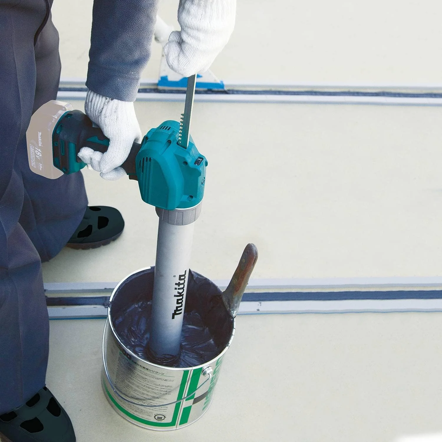 تفنگ درزگیر و چسب بی سیم 18 ولت LXT لیتیوم-یون ماکیتا مدل XGC01ZB، نوع بشکه ای 20 اونسی، فقط ابزار، نقره ای/آبی/مشکی، 20 اونس