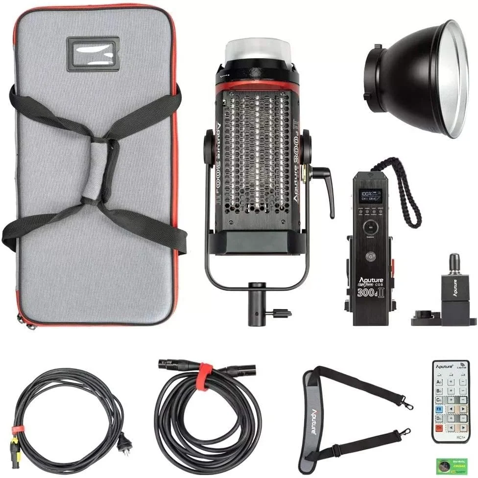 نور ثابت LED فرسنل Aputure LS COB 300D II مدل 300D Mark II با دمای رنگ 5600K، نور روز LED برای عکاسی، 350 وات، مانت Bowens، CRI96+ TLCI96+ با کنترل از راه دور DMX512 2.4Ghz و کنترل از طریق اپلیکیشن نور ثابت LED فرسنل Aputure LS COB 300D II مدل 300D Mark II با دمای رنگ 5600K، نور روز LED برای عکاسی، 350 وات، مانت Bowens، CRI96+ TLCI96+ با کنترل از راه دور DMX512 2.4Ghz و کنترل از طریق اپلیکیشن