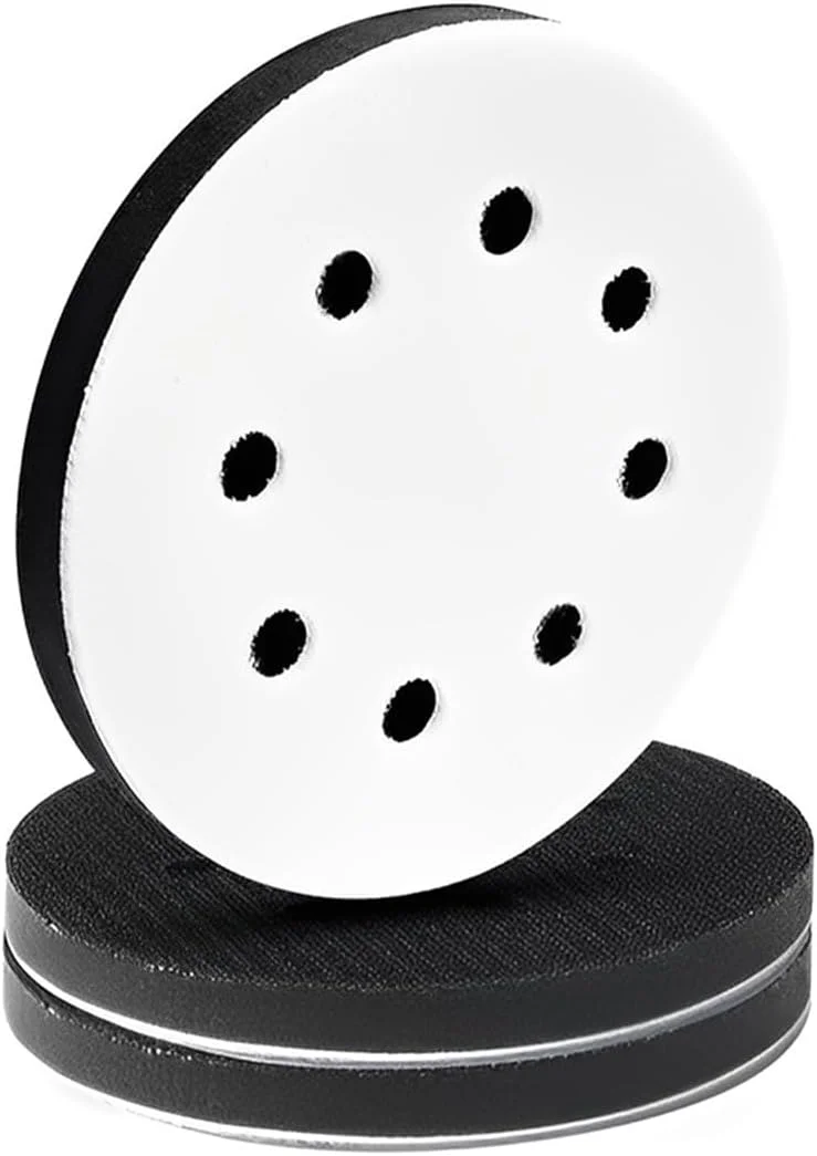 پد رابط اسفنجی UEAVOID، پد بالشتکی چسبی برای دیسک های سنباده 8 سوراخ (125 میلی متر)، بسته 2 عددی