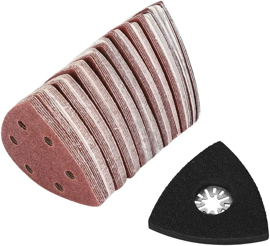 کاغذ سنباده برای ابزار چندگانه، پدهای سنباده مثلثی، مجموعه سنباده 101 عددی کاغذ سنباده برای ابزار چندگانه نوسانی برش تیغه بوش