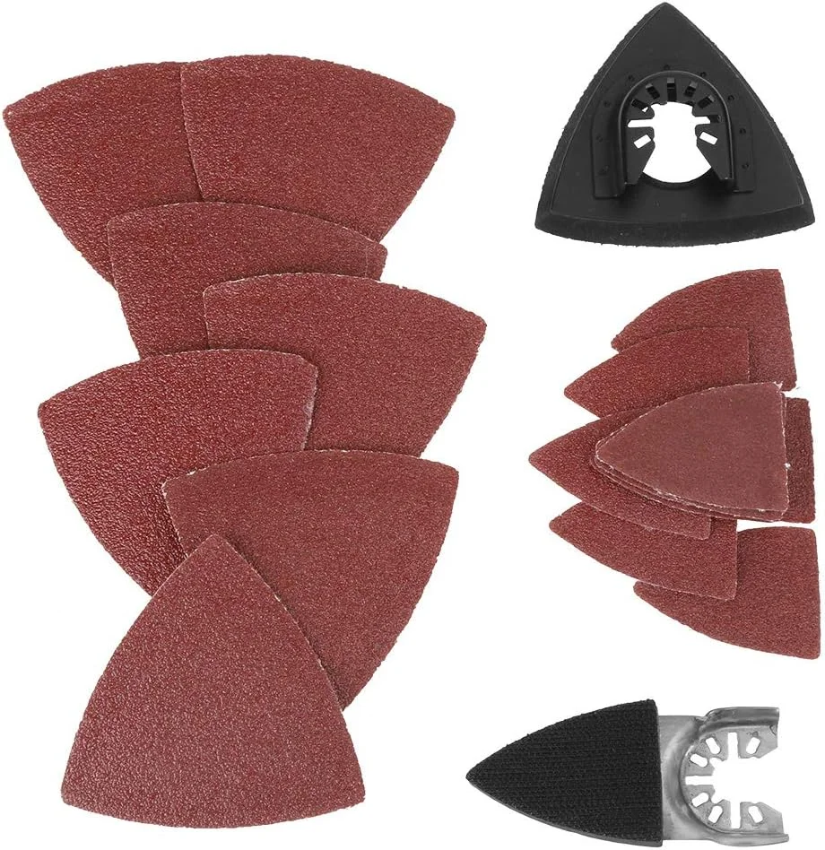 مجموعه 82 عددی پد سنباده مثلثی، پد سنباده ابزار چند منظوره نوسانی مناسب برای بوش، استنلی، مولتی مستر، ماکیتا، درمل، فاین