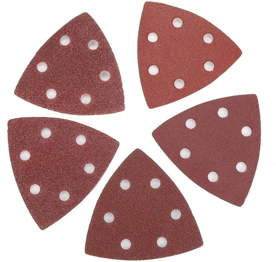 کاغذ سنباده - پد سنباده مثلثی 101 عددی برای ابزار چندکاره نوسانی بوش فاین، پد برش