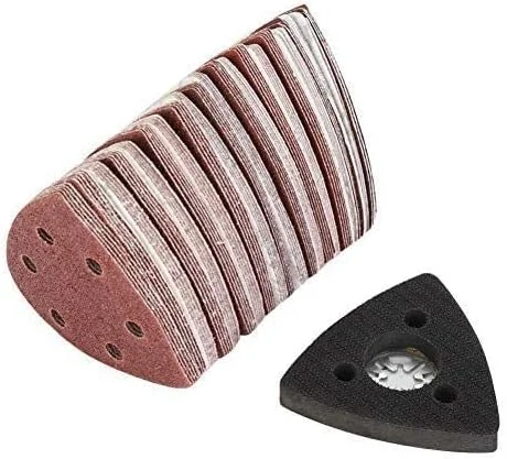 مجموعه سنباده 101 عددی، کاغذ سنباده 80 میلی متری، پد سنباده 80 میلی متری، برای ابزار چند منظوره نوسانی بوش فاین، پد برش، برای سنگ زنی و پرداخت، 60/80/120/180/240