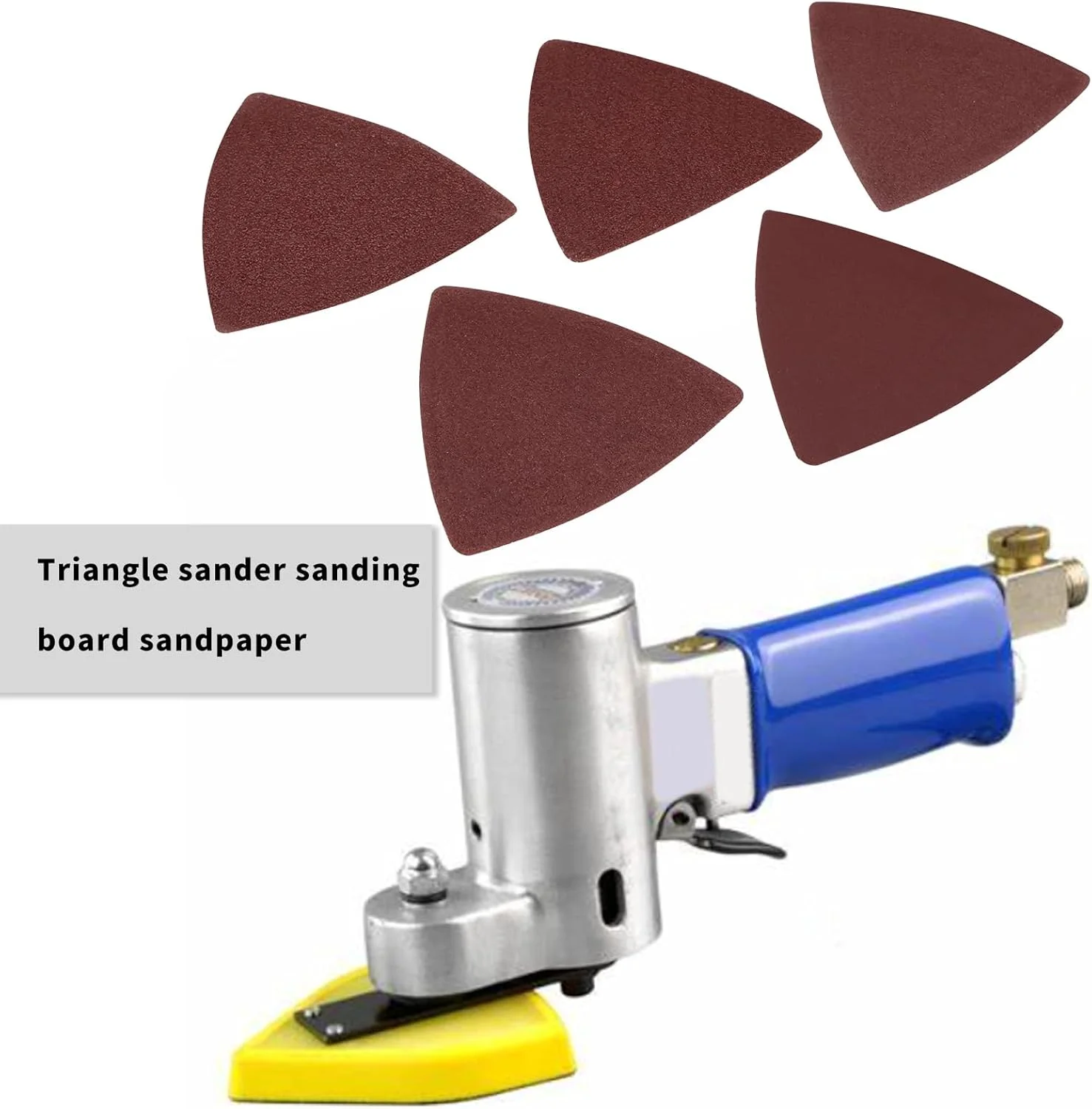 SING F LTD بسته 50 عددی لوازم جانبی ابزار چند منظوره، کاغذ سنباده مثلثی 80~80 میلی متر، زبری 40/60/80/120/240، کاغذ سنباده تعویض سریع سازگار با Dewalt سازگار با Bosch