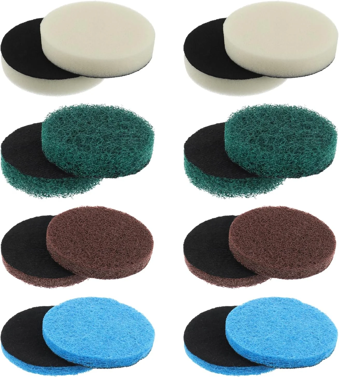 مجموعه 16 عددی پد برس تمیز کننده برقی EPLZON شامل 4 پد فوم، 4 پد آشپزخانه، 4 پد سنگین و 4 پد میکروفیبر مناسب برای برس تمیز کننده باتری دار Bosch Home/Garden 6033