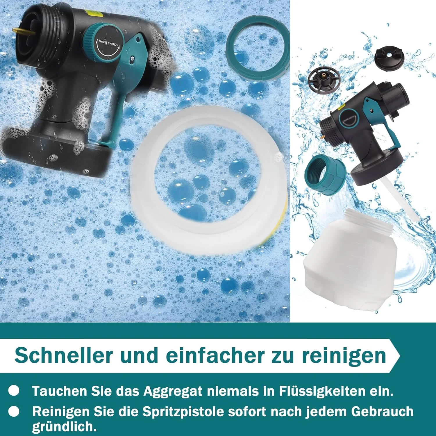 سیستم رنگ پاش باتری خور ThagBrco برای بوش 18 ولت GBA، مناسب برای BAT609 BAT610G BAT618G BAT619 تفنگ رنگ پاش برقی - 4 نازل / 3 مدل اسپری / 6 کاغذ فیلتر سیستم رنگ پاش باتری خور ThagBrco برای بوش 18 ولت GBA، مناسب برای BAT609 BAT610G BAT618G BAT619 تفنگ رنگ پاش برقی - 4 نازل / 3 مدل اسپری / 6 کاغذ فیلتر