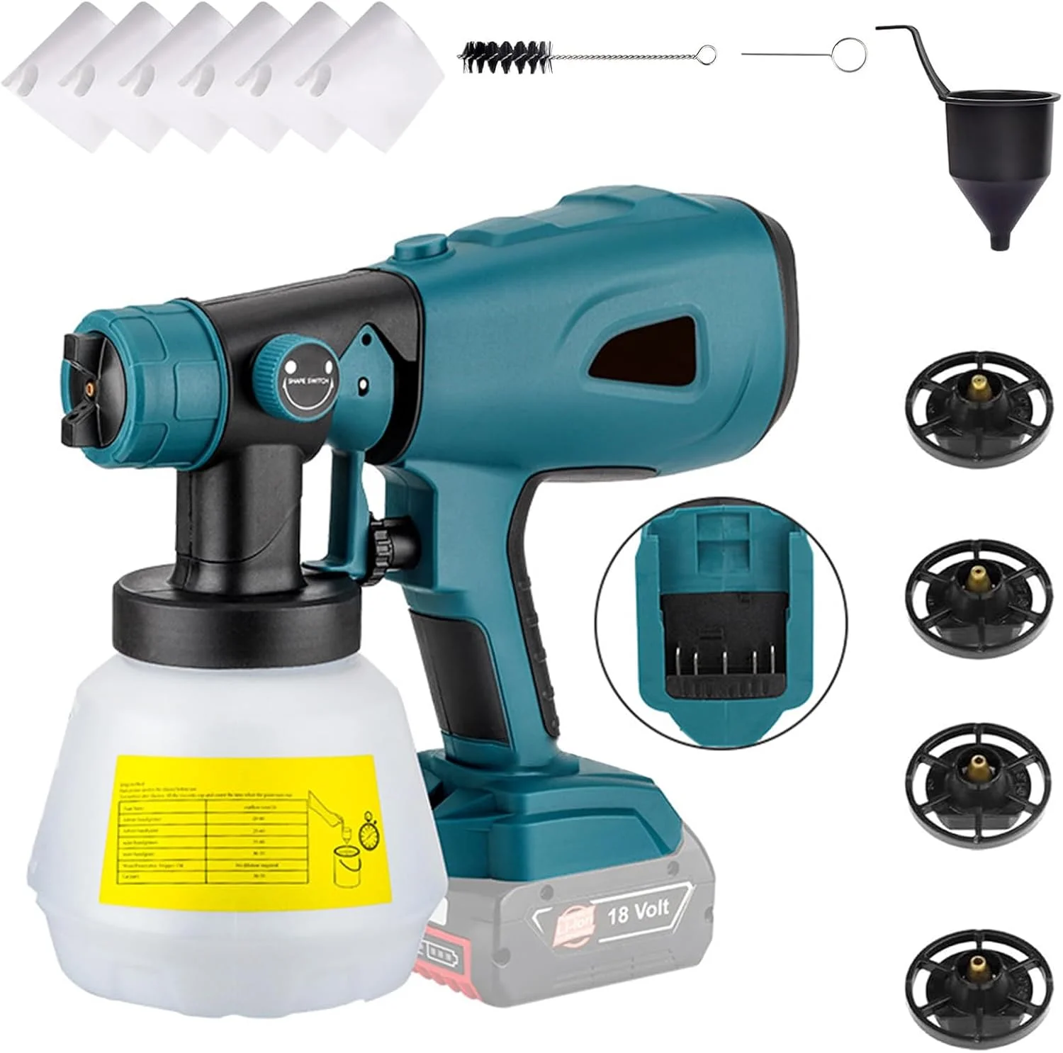 دستگاه رنگ پاش شارژی Shkalacar جایگزین باتری 20V Max Bosch، دستگاه رنگ پاش دستی 1000 میلی لیتری برای فضای داخلی و خارجی خانه/مبلمان/کابینت/دیوار/حصار/سقف (باتری شامل نمی شود) دستگاه رنگ پاش شارژی Shkalacar جایگزین باتری 20V Max Bosch، دستگاه رنگ پاش دستی 1000 میلی لیتری برای فضای داخلی و خارجی خانه/مبلمان/کابینت/دیوار/حصار/سقف (باتری شامل نمی شود)