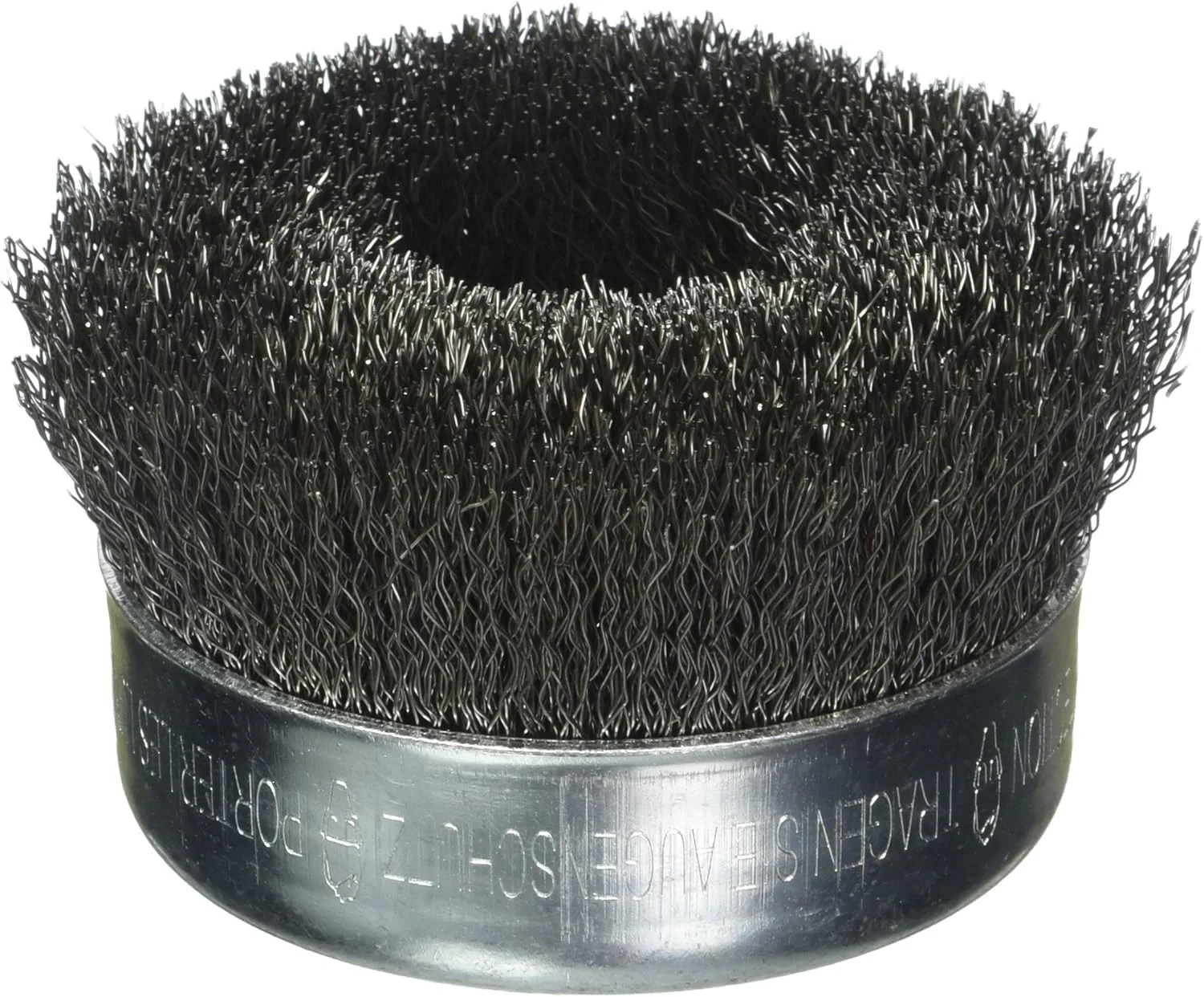 برس کاسه ای سیمی فولادی کربنی بوش WB525 با قطر 4 اینچ، دارای آربور رزوه ای 5/8 اینچ در 11 برس کاسه ای سیمی فولادی کربنی بوش WB525 با قطر 4 اینچ، دارای آربور رزوه ای 5/8 اینچ در 11