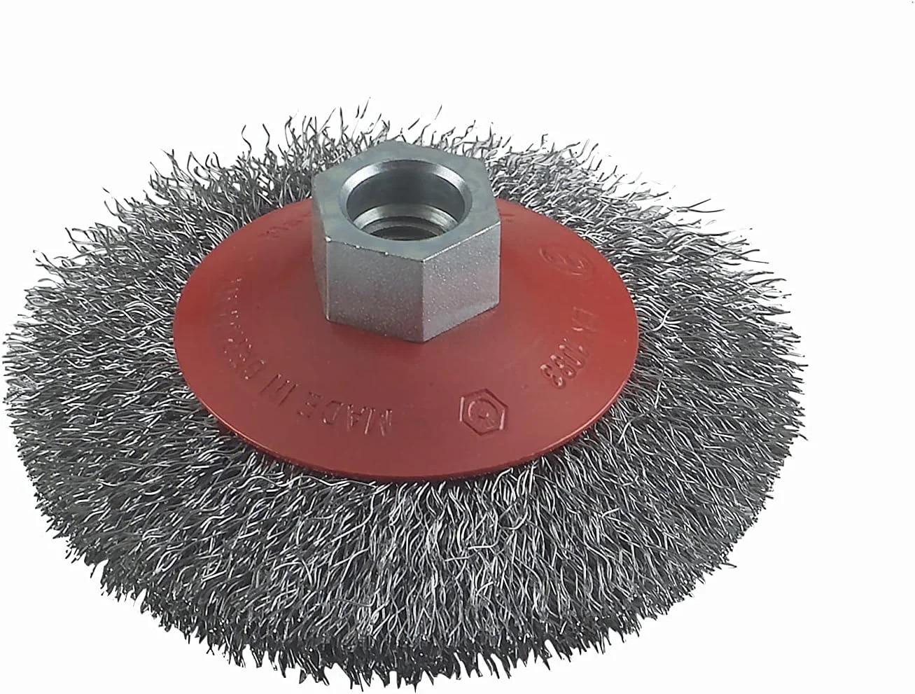 برس مخروطی بوش 2608622057، نقره ای/سبز، 100 میلی متر