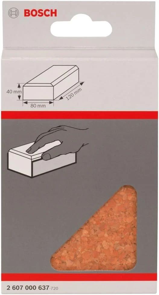 سنباده دستی حرفه ای بوش 120x80 میلی متر، 1 عدد