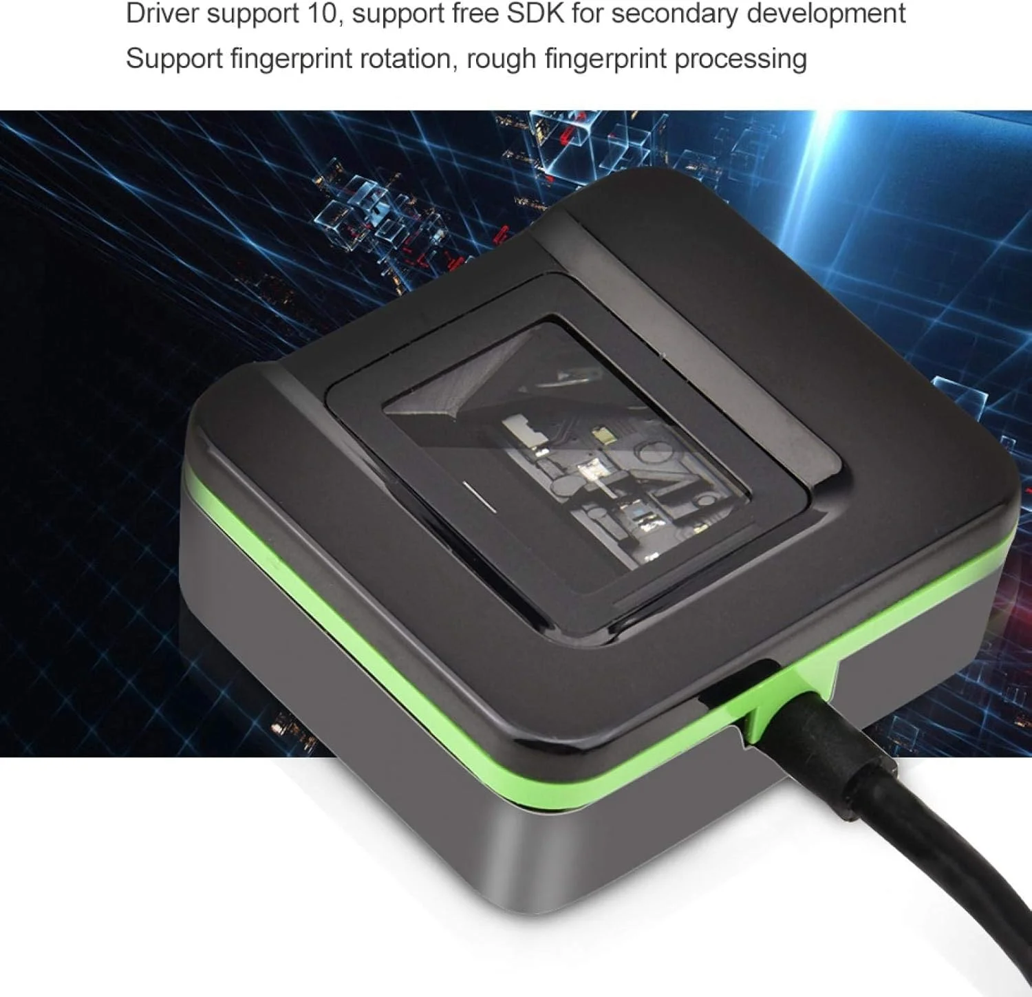 دستگاه اثر انگشت خوان، دستگاه ورودی اثر انگشت با جنس فولاد سخت، تصویر تا 500dpi، برای امنیت اجتماعی، حضور و غیاب امنیت عمومی، رمزگذاری اثر انگشت، تعبیه شده و بسیاری از برنامه های دیگر.