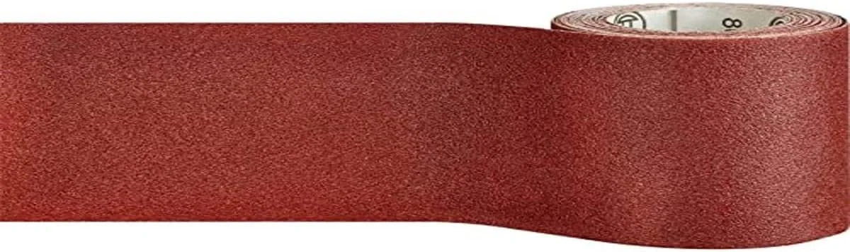 رول سنباده بوش پروفشنال C410 استاندارد برای چوب و رنگ (115 میلی متر × 5 متر، دانه بندی 80، قابل پاره شدن، لوازم جانبی برای سنباده زدن دستی و سنباده لرزان)