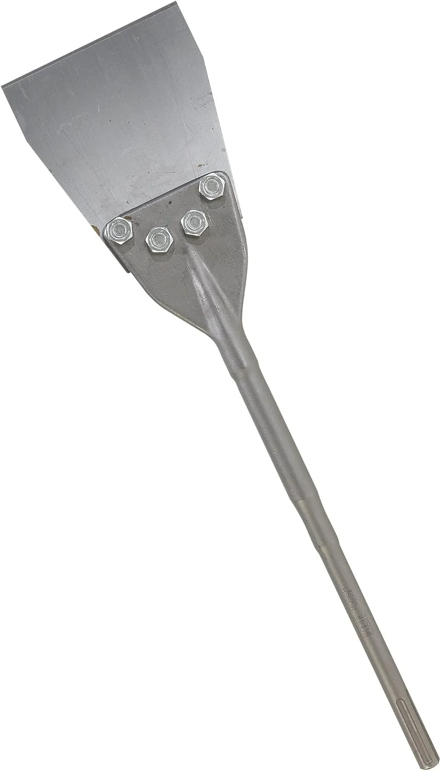 قلم تخریب کف بتن بوش مدل HS1918 با طول 15 سانتی متر و عرض 63 سانتی متر، SDS-max، فولاد چکش، خاکستری