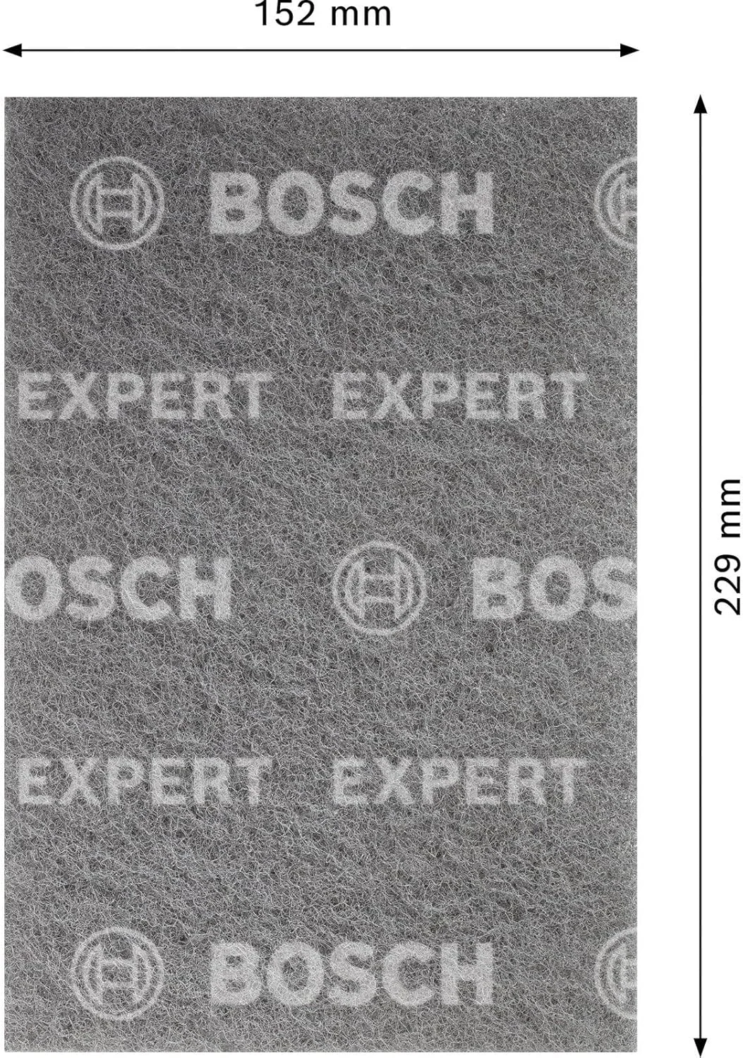 Bosch Professional 1x Expert N880 Fleece Pads (for Steel sheets, 152 x 229 mm, Grade Ultra fine S, Accessories Hand Sanding)