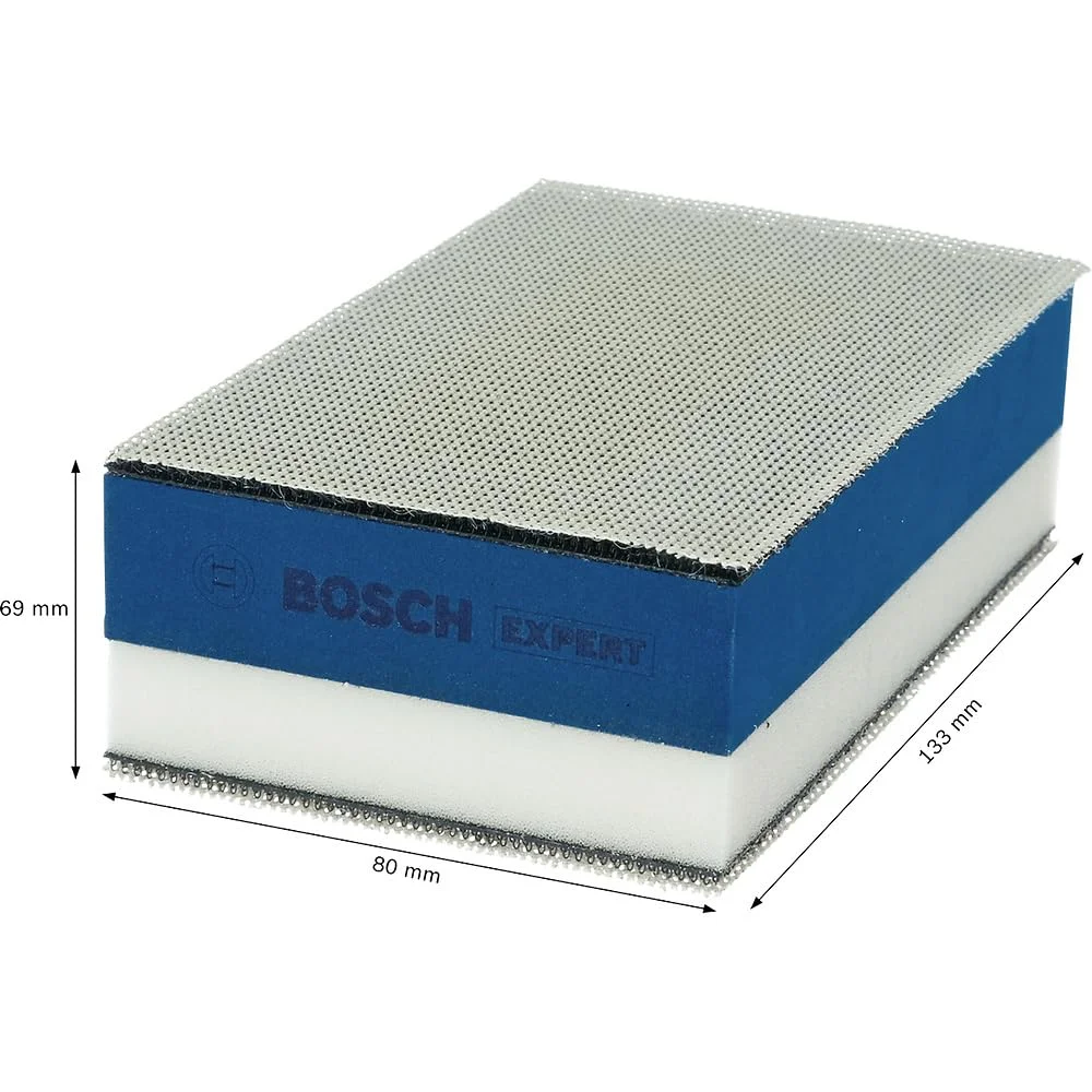 سنباده دستی دوال دنسیتی بوش پروفشنال مدل Expert، مناسب برای چوب، شامل توری سنباده M480 (2 عدد P80/2 عدد P120/1 عدد P180)، لوازم جانبی سنباده زنی دستی