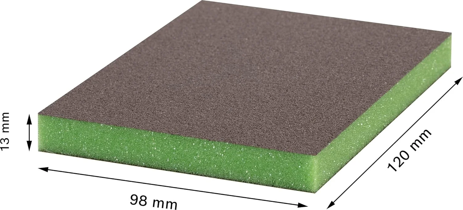 پد سنباده استاندارد بوش پروفشنال Expert S473 (مناسب چوب نرم، رنگ روی چوب، 98 x 120 x 13 میلی متر، درجه زبری بسیار نرم، لوازم جانبی سنباده زنی دستی)