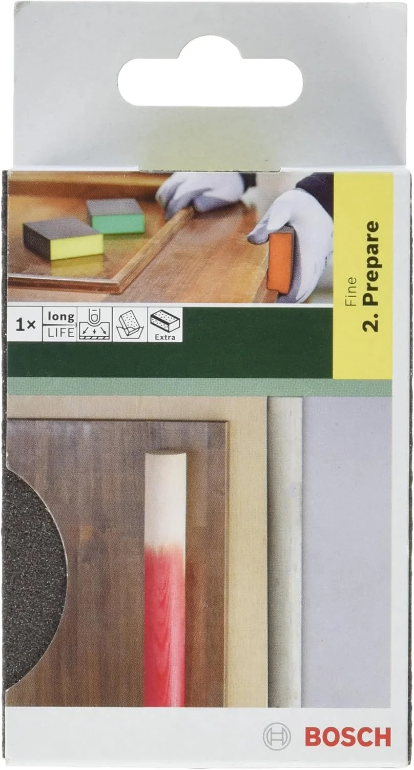 اسفنج سنباده کاری پروفیلی بوش مدل 2609256347 مناسب کارهای ظریف با دانه بندی G 100