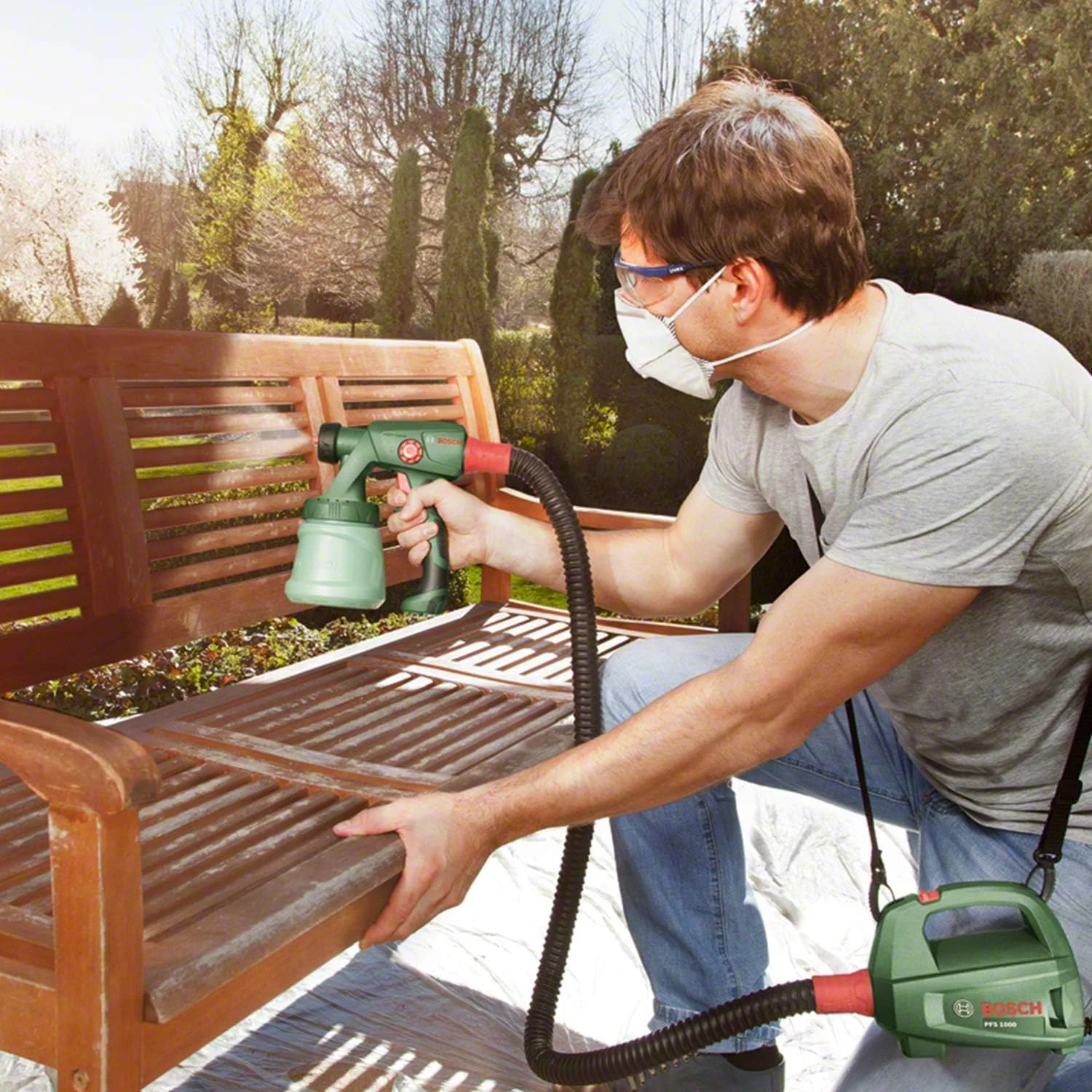 سیستم رنگ پاش برقی خانگی و باغ بوش مدل PFS 1000 (مناسب رنگ چوب، در جعبه) سیستم رنگ پاش برقی خانگی و باغ بوش مدل PFS 1000 (مناسب رنگ چوب، در جعبه)