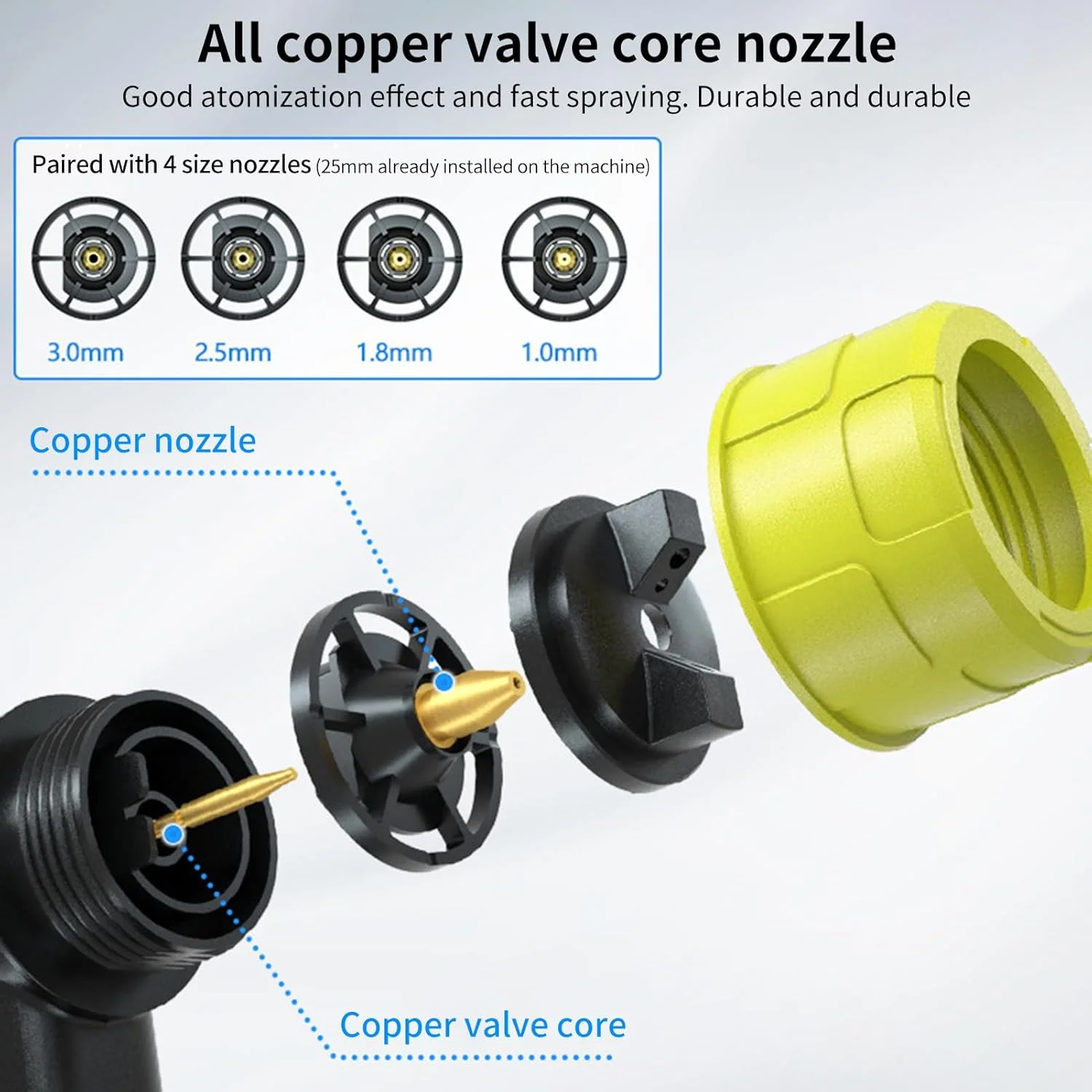دستگاه رنگ پاش بی سیم Eacam برای باتری 20 ولت Dewalt و RYOBI، دستگاه رنگ پاش با موتور براشلس و نازل مسی، دستگاه رنگ پاش بی سیم 200 واتی برای فضای داخلی و خارجی خانه، رنگ آمیزی خانه دستگاه رنگ پاش بی سیم Eacam برای باتری 20 ولت Dewalt و RYOBI، دستگاه رنگ پاش با موتور براشلس و نازل مسی، دستگاه رنگ پاش بی سیم 200 واتی برای فضای داخلی و خارجی خانه، رنگ آمیزی خانه