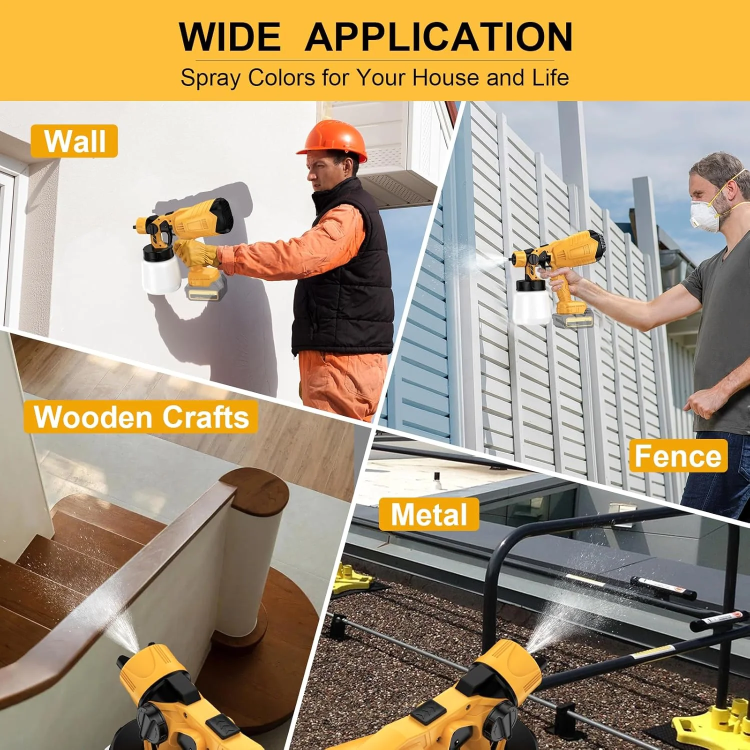 دستگاه رنگ پاش شارژی Monggoli برای Dewalt، حداکثر باتری 20 ولت، تفنگ رنگ پاشی 40000 دور در دقیقه با 4 نازل مسی، تفنگ رنگ پاشی برای رنگ آمیزی خانه، دستگاه رنگ پاشی تینر دستگاه رنگ پاش شارژی Monggoli برای Dewalt، حداکثر باتری 20 ولت، تفنگ رنگ پاشی 40000 دور در دقیقه با 4 نازل مسی، تفنگ رنگ پاشی برای رنگ آمیزی خانه، دستگاه رنگ پاشی تینر