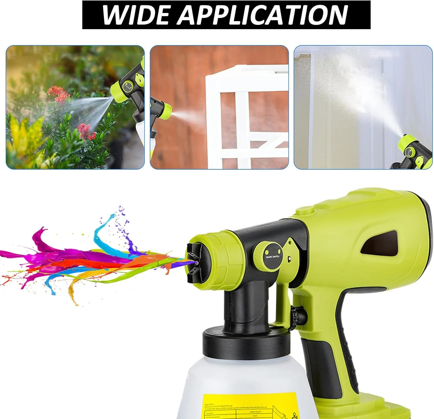 دستگاه رنگ پاش بی سیم Eacam برای باتری 20 ولت Dewalt و RYOBI، دستگاه رنگ پاش با موتور براشلس و نازل مسی، دستگاه رنگ پاش بی سیم 200 واتی برای فضای داخلی و خارجی خانه، رنگ آمیزی خانه دستگاه رنگ پاش بی سیم Eacam برای باتری 20 ولت Dewalt و RYOBI، دستگاه رنگ پاش با موتور براشلس و نازل مسی، دستگاه رنگ پاش بی سیم 200 واتی برای فضای داخلی و خارجی خانه، رنگ آمیزی خانه