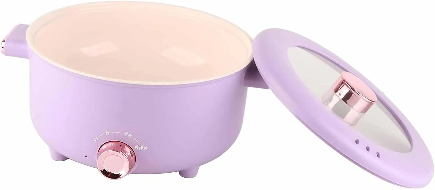 دیگ برقی آشپزی BROLEO با ظرفیت 3.5 لیتر، چند منظوره و نچسب مناسب برای خانواده به همراه درب