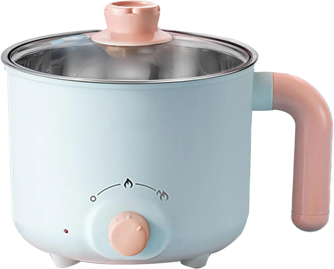 دیگ برقی داغ DUBKART، مینی پلوپز برقی چند منظوره 1.8 لیتری برای شابو-شابو، سرخ کردن، نودل، پاستا، تابه نچسب برای تفت دادن، پلوپز رامن با کنترل دوگانه قدرت برای خوابگاه و دفتر