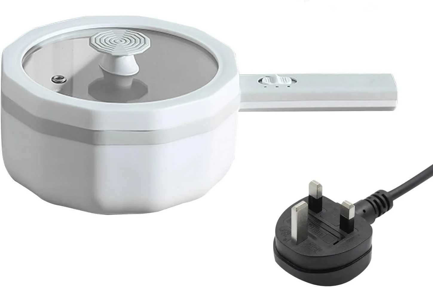 دیگ برقی FDTY با ظرفیت 1.5 لیتر، 600 وات، تک لایه، چند منظوره، قابل حمل، با دسته بلند، دیگ کوچک برقی برای منزل