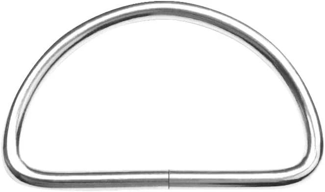 سگک فلزی نیم حلقه ای D شکل سایز 3/8" تا 2" برای کوله پشتی، کیف، کفش، لوازم چرمی، بند و تسمه، قلاده حیوانات خانگی، لوازم خیاطی