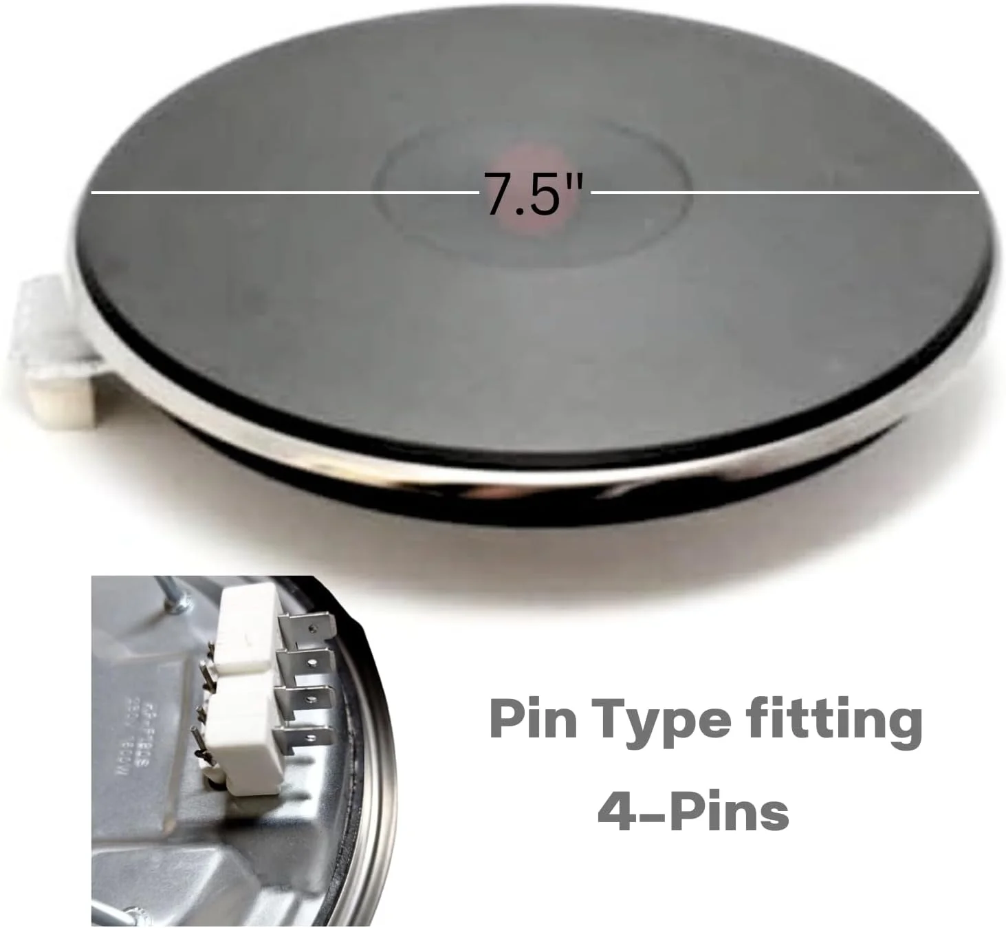 صفحه داغ برقی جایگزین برای اجاق گاز، 7.5 اینچ، 2000 وات با اتصال پین