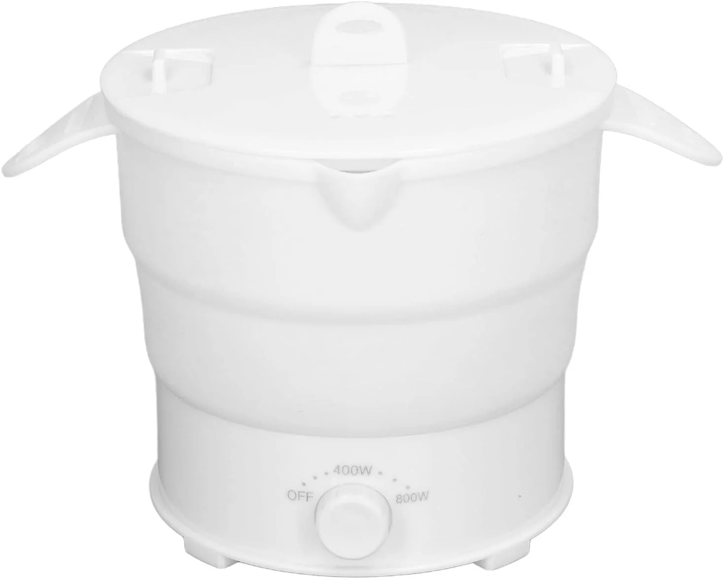 زودپز برقی کوچک تاشو Vokers، کتری چند منظوره قابل حمل 1.2 لیتری با دمای قابل تنظیم برای نودل، سوپ، فرنی، تخم مرغ، مناسب منزل، خوابگاه، محل کار و مسافرت