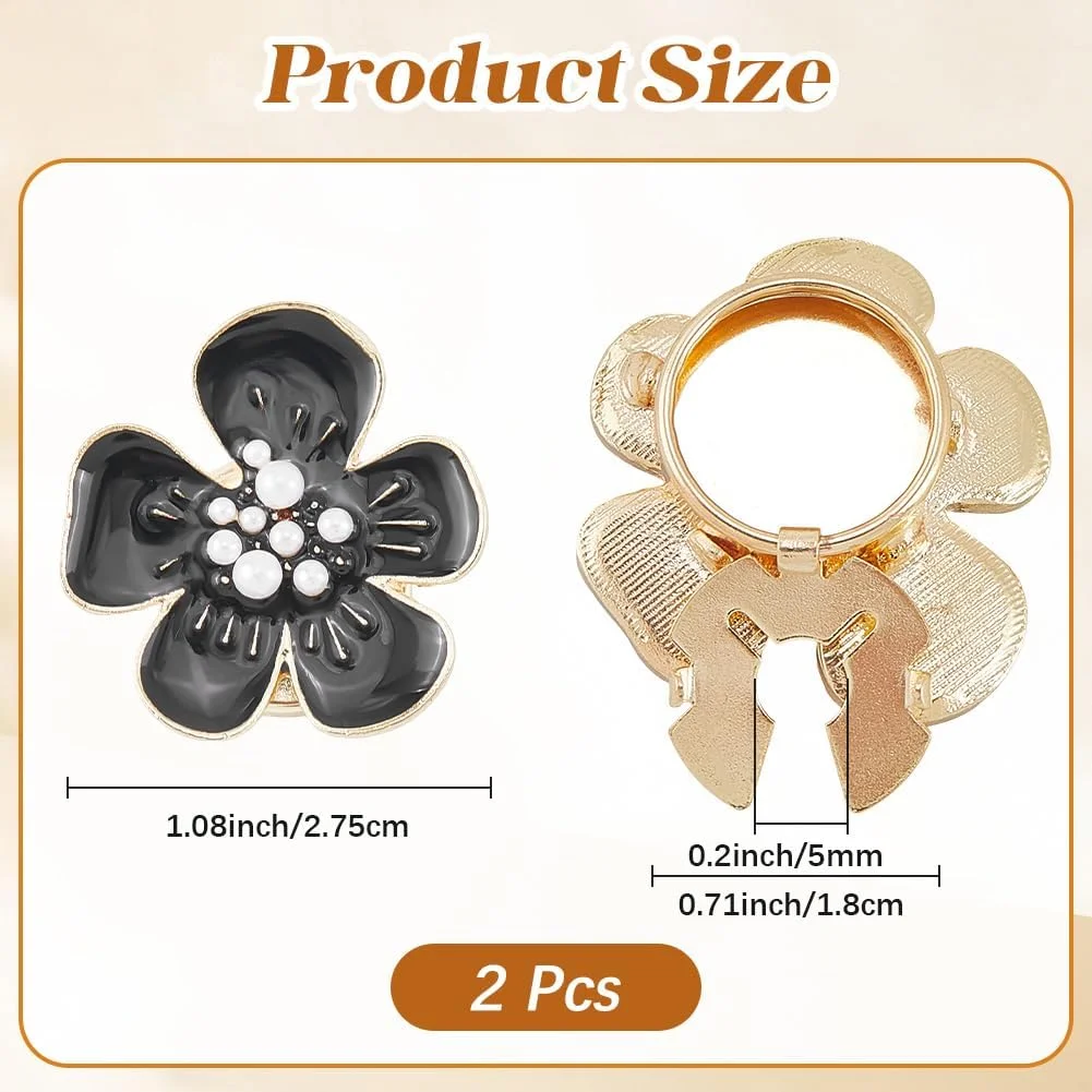 CRASPIRE 2PCS Rhinestone Button Covers Pearl Gold Crystal Detachable Clip-On Decorative Buttons Jewe CRASPIRE 2PCS Rhinestone Button Covers Pearl Gold Crystal Detachable Clip-On Decorative Buttons Jewe