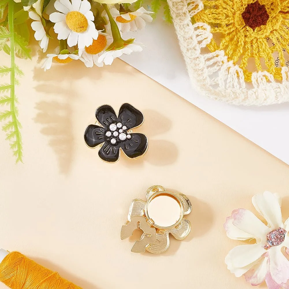 CRASPIRE 2PCS Rhinestone Button Covers Pearl Gold Crystal Detachable Clip-On Decorative Buttons Jewe CRASPIRE 2PCS Rhinestone Button Covers Pearl Gold Crystal Detachable Clip-On Decorative Buttons Jewe