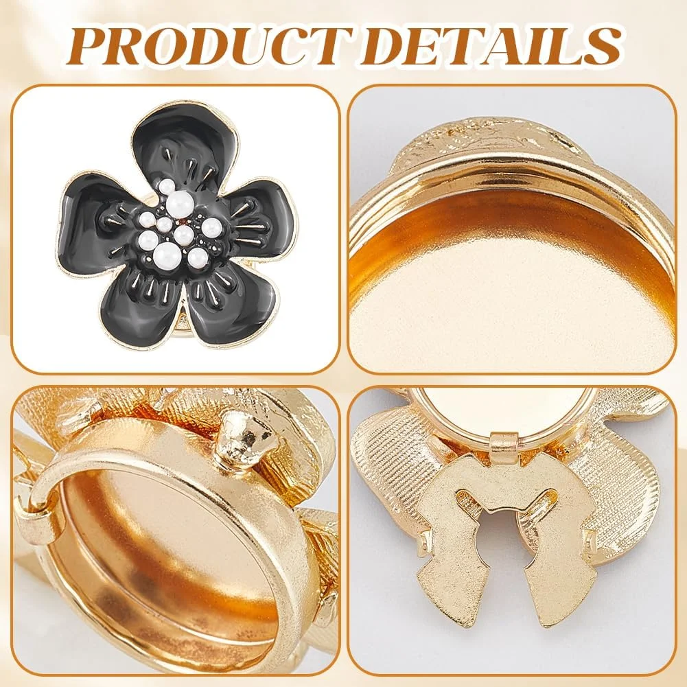 CRASPIRE 2PCS Rhinestone Button Covers Pearl Gold Crystal Detachable Clip-On Decorative Buttons Jewe CRASPIRE 2PCS Rhinestone Button Covers Pearl Gold Crystal Detachable Clip-On Decorative Buttons Jewe