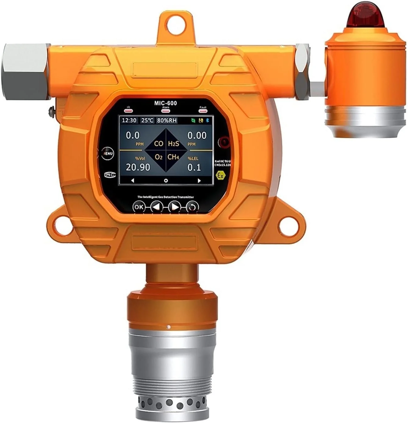 آشکارساز گاز اکسید نیتریک FURLOU، آشکارساز غلظت 0-100ppm تستر محتوای NO صفحه نمایش LCD آلارم آشکارساز نشت گاز (رنگ: 0-100ppm)