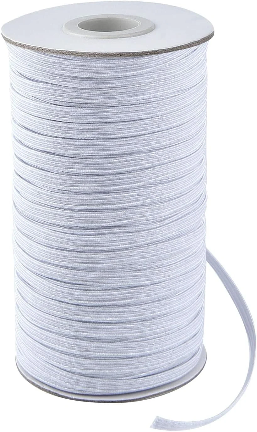 نوار کشی کوپای، طول 91 متر، عرض 6 میلی متر، کش بافتنی قرقره ای کشی سنگین برای خیاطی (سفید، 6 میلی متر)