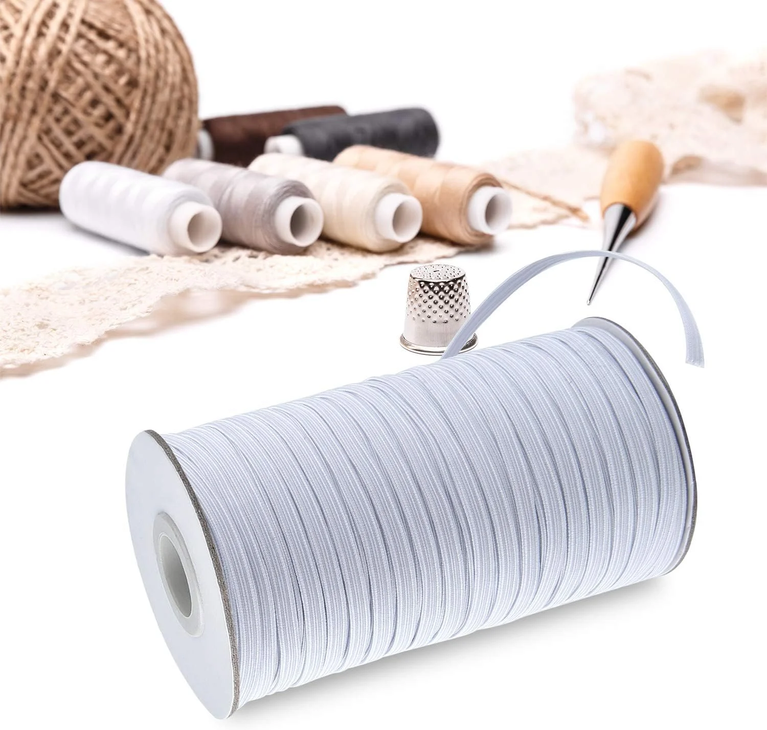 نوار کشی کوپای، طول 91 متر، عرض 6 میلی متر، کش بافتنی قرقره ای کشی سنگین برای خیاطی (سفید، 6 میلی متر) نوار کشی کوپای، طول 91 متر، عرض 6 میلی متر، کش بافتنی قرقره ای کشی سنگین برای خیاطی (سفید، 6 میلی متر)