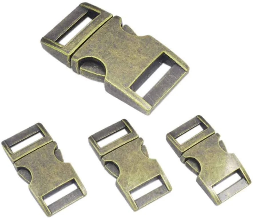 Metal Side Release Buckle for Paracord Bracelet Parachute 550 Cord Pets Straps Harness Bag Backpack Webbing Sewing