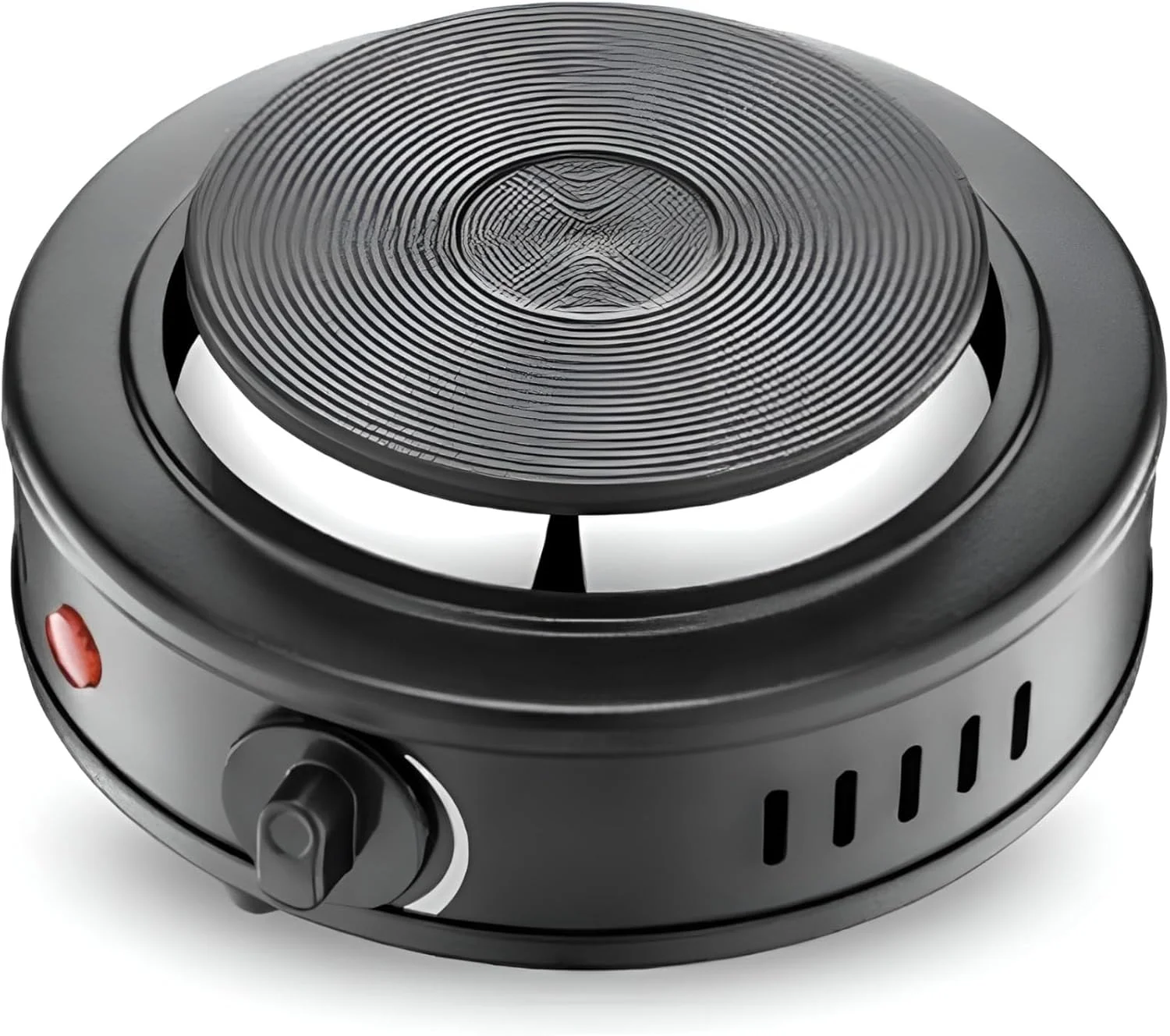 Portable Mini Hot Plate 500W, 106mm Electric Stove with Thermostat Control, Compact Single Burner for Travel, Dorm, Office, Small Spaces - Iron Plate Electric Cooker