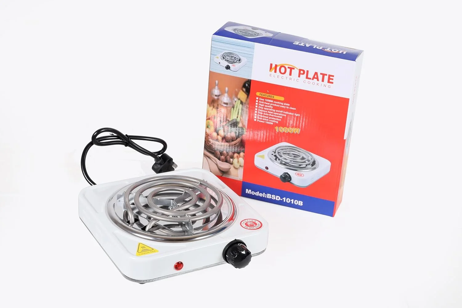 اجاق گاز برقی تک شعله 220/230 ولت، 50/60 هرتز/1000 وات مدل: BSD-1010B