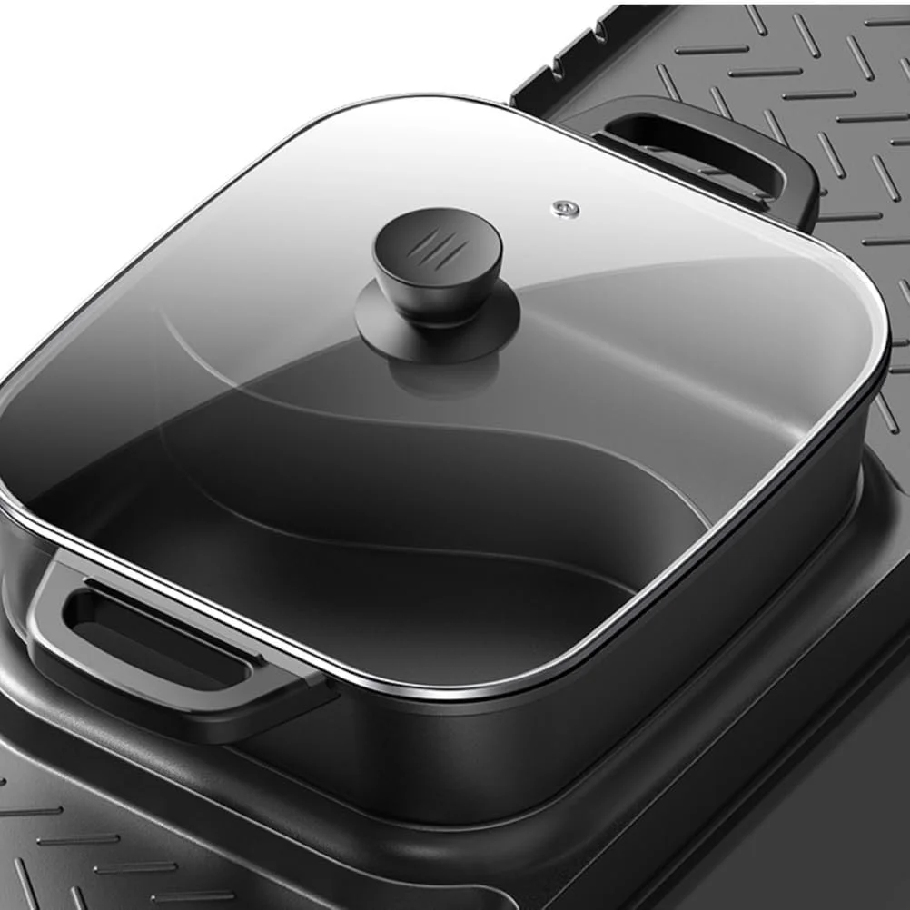 دستگاه گریل و هات پات 2 در 1، دستگاه هات پات و گریل باربیکیو، جوش فوری، سرخ کردن عمیق، جوشاندن، 1800 وات، کنترل دوگانه دما، گریل قابل حمل با هات پات دستگاه گریل و هات پات 2 در 1، دستگاه هات پات و گریل باربیکیو، جوش فوری، سرخ کردن عمیق، جوشاندن، 1800 وات، کنترل دوگانه دما، گریل قابل حمل با هات پات